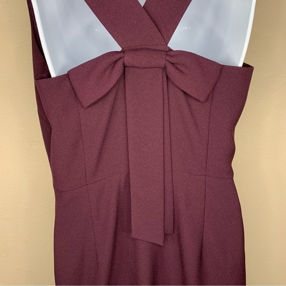 NEW Banana Republic Purple Eggplant Cocktail Dress Event Party Size 4 Stretch - Picture 8 of 9